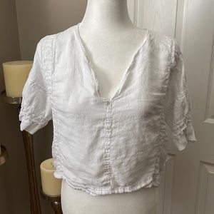 White linen Zara shirt